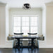 13 in. Modern Reversible Crystal Ceiling Fan, Black Flush Mount Ceiling Fan with Light Remote-ErisView