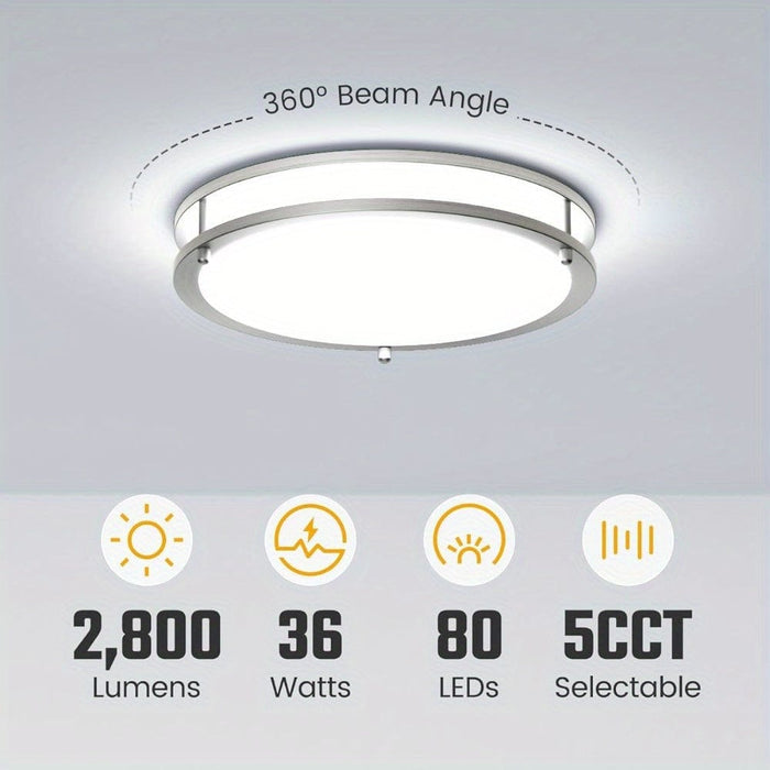 13 in. Set of 2 LED Flush Mount Ceiling Light ,Modern Dimmable Ceiling Lamp Ceiling Light for Bedroom Kitchen Hallway-ErisView