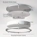 13 in. Set of 2 LED Flush Mount Ceiling Light ,Modern Dimmable Ceiling Lamp Ceiling Light for Bedroom Kitchen Hallway-ErisView