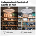 13 in. Small Ceiling Fan with Lights and Remote, Socket Ceiling Fan Light Bedroom, Screw In Dimmable LED Ceiling Fan for Kitchen Living Room-6-ErisView