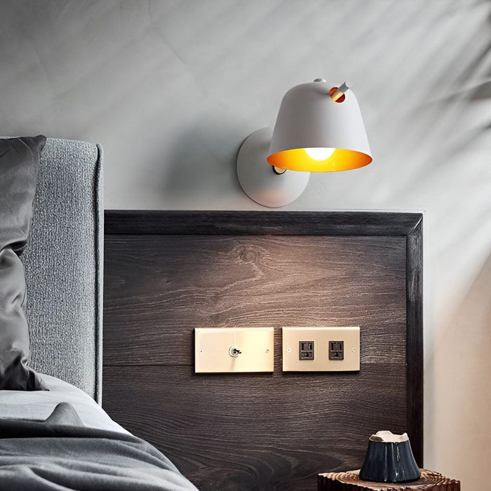 Unique Matte Metal Nordic Plug in Wall Sconce Lighting Wall Light Fixture