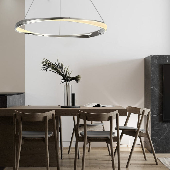 Creative Rings LED Three Step Dimming Oval Luxury Nordic Chandelier
