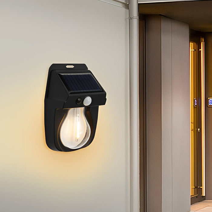 Waterproof Tungsten Bulb Intelligent Three Modes Modern Solar Wall Lights