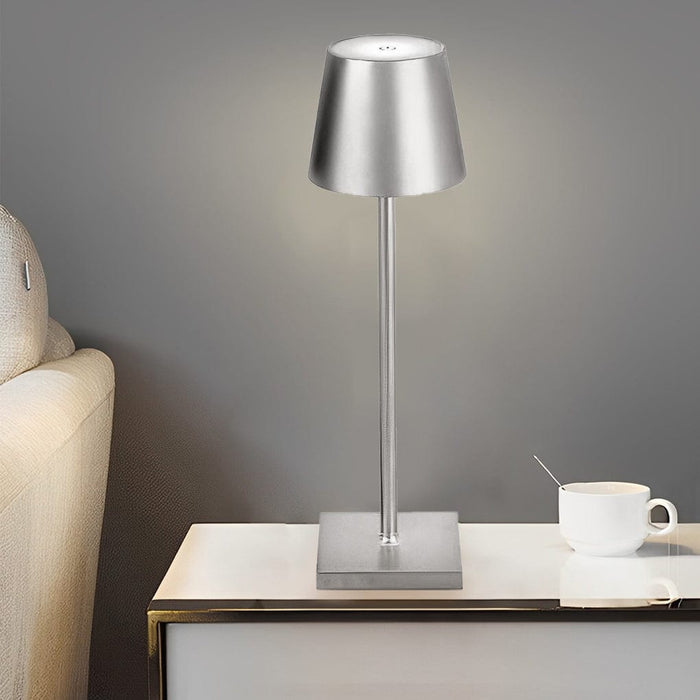 Aluminum Rechargeable Portable Touch-Control Table Lamp LED Stepless Dimming Desk Light