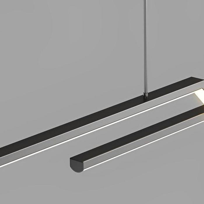 Minimalist Creative Linear LED Three Step Dimming Modern Chandelier