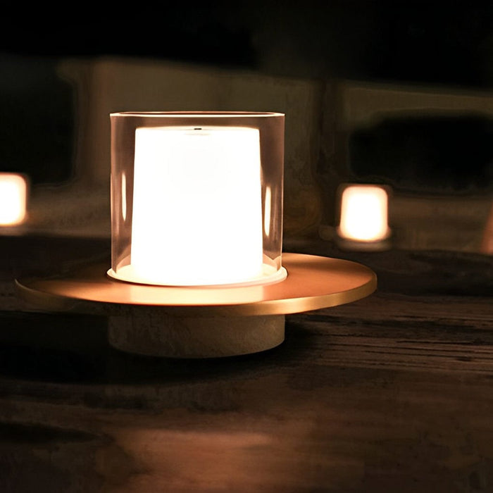 Modern Candle Cordless Table Lamp USB Touch/Gesture Dimming LED Night Light