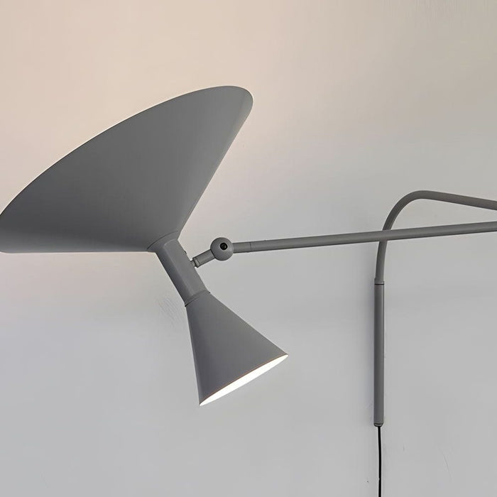 Marseille Swing Arm Wall Lamp Modern Wall Light in White/Black/Gray