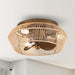 14 in. Coastal Gold Flush Mount Ceiling Fan with LED Light Kit Remote Control, Farmhouse Reversible Bladeless Ceiling Fan with Case ErisView