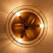 14 in. Coastal Gold Flush Mount Ceiling Fan with LED Light Kit Remote Control, Farmhouse Reversible Bladeless Ceiling Fan with Case ErisView