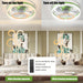 15 in. Green LED Ceiling Fan with Remote, Modern Dimmable Ceiling Fan for Bedroom-ErisView