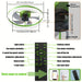 15 in. Green LED Ceiling Fan with Remote, Modern Dimmable Ceiling Fan for Bedroom-ErisView