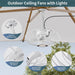 15 in. Outdoor Ceiling Fan with Light, White Waterproof Gazebo Fan with Light Remote, Dimmable LED Hanging Caged Ceiling Fan Light Fixture, Pergola Fan -4-ErisView