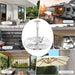15 in. Outdoor Ceiling Fan with Light, White Waterproof Gazebo Fan with Light Remote, Dimmable LED Hanging Caged Ceiling Fan Light Fixture, Pergola Fan -9-ErisView
