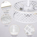 15 in. White Caged Ceiling Fan with Light, Modern Industrial Ceiling Fans Remote Control Fan, Semi Flush Mount Ceiling Fan for Kitchen Bedroom Living Room -5-ErisView