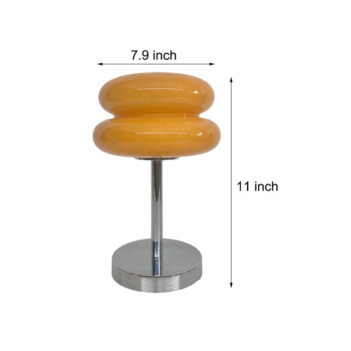 USB Thick Glass Burger Creative Warm Light Dimming Modern Table Lamp