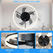 15.7 in. Low Profile Flush Mount Ceiling Fan with Remote, Black Bedroom Ceiling Fans with Lights, Bladeless Modern Ceiling Fan, Living Room Fan-16-ErisView