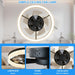15.7 in. Low Profile Flush Mount Ceiling Fan with Remote, Black Bedroom Ceiling Fans with Lights, Bladeless Modern Ceiling Fan, Living Room Fan-5-ErisView