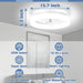 15.7 in. Modern Ceiling Fan Flush Mount, Ceiling Fan on Low Ceiling with Lights and Remote, Dimmable Bladeless LED Fan Light, White Chandelier Fan Light-6-ErisView