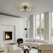15.7 in. Smart Geometric Bladeless Ceiling Fan with Light and Remote Control, Dimmable LED Ceiling Fan for Kitchen Bedroom Living Room-ErisView