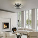 15.7 in. Smart Geometric Bladeless Ceiling Fan with Light and Remote Control, Dimmable LED Ceiling Fan for Kitchen Bedroom Living Room-ErisView