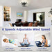 15.7 in. Smart Geometric Bladeless Ceiling Fan with Light and Remote Control, Dimmable LED Ceiling Fan for Kitchen Bedroom Living Room-ErisView