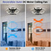 15.7 in. Smart Geometric Bladeless Ceiling Fan with Light and Remote Control, Dimmable LED Ceiling Fan for Kitchen Bedroom Living Room-ErisView