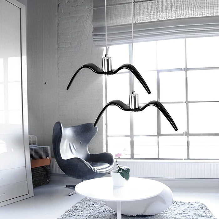 Creative Ceramics Seagull LED Nordic Chandelier Hanging Ceiling Lamp
