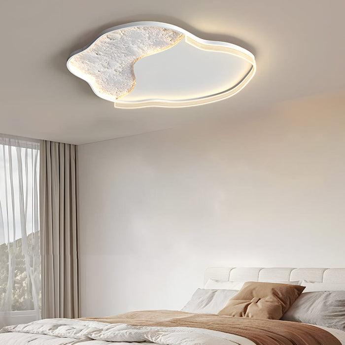 Geometric Simple Lunar Texture 3 Step Dimming LED Modern Ceiling Lamp