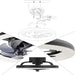 16 in. Black Low Profile Ceiling Fan and Light Remote, Small Modern Flush Mount Bladeless Ceiling Fan, Round Dimmable Reversible Ceiling Fan for Bedroom-7-ErisView