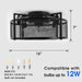 16 in. Caged Ceiling Fan with Light and Remote, Black Reversible Enclosed Ceiling Fan, Industrial Flush Mount Ceiling Fan for Bedroom Living Room Kitchen-2-ErisView