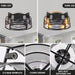 16 in. Caged Ceiling Fan with Light and Remote, Black Reversible Enclosed Ceiling Fan, Industrial Flush Mount Ceiling Fan for Bedroom Living Room Kitchen-3-ErisView