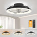 16 in. White Ceiling Fan, Bladeless Modern Ceiling Fans with Lights and Remote, Low Profile Fandelier Flush Mount and Light for Bedroom-10-ErisView