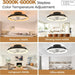 16 in. White Ceiling Fan, Bladeless Modern Ceiling Fans with Lights and Remote, Low Profile Fandelier Flush Mount and Light for Bedroom-11-ErisView