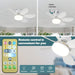 16.5 in. Bedroom Ceiling Fans with Lights, White Screw Ceiling Fans Light with Remote, Dimmable Small Ceiling Fan for Garage Bathroom Bedroom Kitchen -10-ErisView