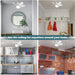 16.5 in. Bedroom Ceiling Fans with Lights, White Screw Ceiling Fans Light with Remote, Dimmable Small Ceiling Fan for Garage Bathroom Bedroom Kitchen -5-ErisView