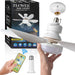 16.5 in. Bedroom Ceiling Fans with Lights, White Screw Ceiling Fans Light with Remote, Dimmable Small Ceiling Fan for Garage Bathroom Bedroom Kitchen -8-ErisView