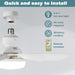 16.5 in. Bedroom Ceiling Fans with Lights, White Screw Ceiling Fans Light with Remote, Dimmable Small Ceiling Fan for Garage Bathroom Bedroom Kitchen -9-ErisView