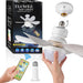 16.5 in. Bedroom Ceiling Fans with Lights, White Screw Ceiling Fans Light with Remote, Dimmable Small Ceiling Fan for Garage Bathroom Bedroom Kitchen -1-ErisView