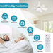 16.5 in. Screw In Small Ceiling Fan with Light for Living Room Bedroom, Dimmable Socket Fan Light with Remote-2-ErisView