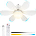 16.5 in. Screw In Small Ceiling Fan with Light for Living Room Bedroom, Dimmable Socket Fan Light with Remote-1-ErisView