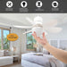 16.5 in. Socket Fan Light with Lights and Remote, Dimmable LED Ceiling Fan with Lights, Screw In Ceiling Fan for Bedroom Kitchen Living Room Closet-2-ErisView