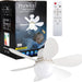 16.5 in. Socket Fan Light with Lights and Remote, Dimmable LED Ceiling Fan with Lights, Screw In Ceiling Fan for Bedroom Kitchen Living Room Closet-1-ErisView