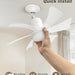 16.5 in. Socket Fan Light with Remote, Dimmable Socket Ceiling Fan for Bedroom Kitchen Living Room Fan-2-ErisView