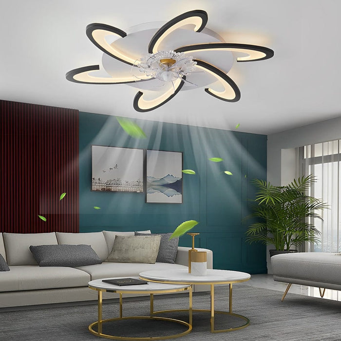 Windmill Shape LED Minimalist Modern Invisible Bladeless Ceiling Fans