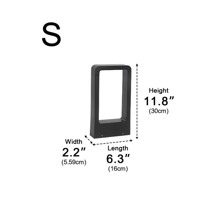 Minimalist Outdoor Garden Post Lamp - Waterproof LED Landscape Lighting / Pathway Light