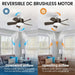 17 in. Small Ceiling Fan, Socket Fan Light and Remote, Bedroom Ceiling Fans, Kitchen Fans with Lights-3-ErisView