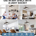 17 in. Small Ceiling Fan, Socket Fan Light and Remote, Bedroom Ceiling Fans, Kitchen Fans with Lights-6-ErisView