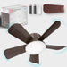 17 in. Small Ceiling Fan, Socket Fan Light and Remote, Bedroom Ceiling Fans, Kitchen Fans with Lights-1-ErisView