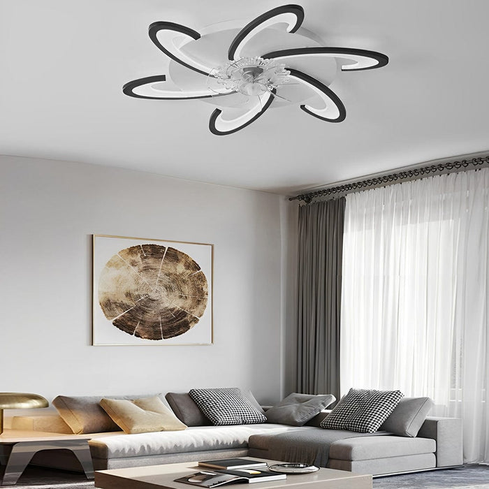 Windmill Shape LED Minimalist Modern Invisible Bladeless Ceiling Fans