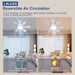 18 in. Bedroom Ceiling Fans with Lights, White Socket Fan Light with Remote APP Control, Small Ceiling Fan for Bedroom Kitchen Dining Room Living Room-5-ErisView